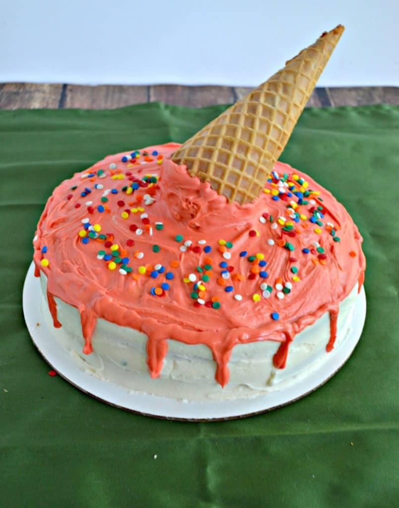 I can't get enough of this Ice Cream Cone Drip Cake for summer fun!