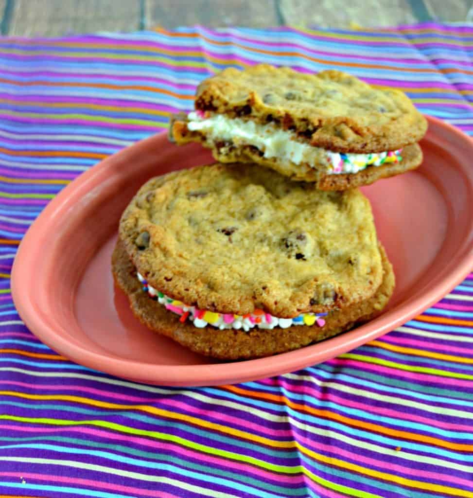 I can't get enough of these Chocolate Chip Cookie Ice Cream Sandwiches