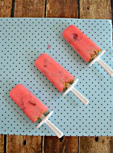 Need an after school treat? Try my Strawberry Yogurt Pops with granola!
