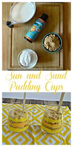 It's so easy to make these fun Sun and Sand Pudding Cups for kids!