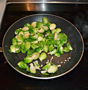 Saute a pan of tasty Balsamic Mustard Brussels Sprouts