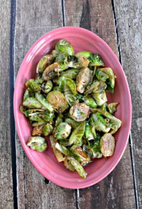 These flavorful Balsamic Mustard Brussels Sprouts are a delicious side dish.