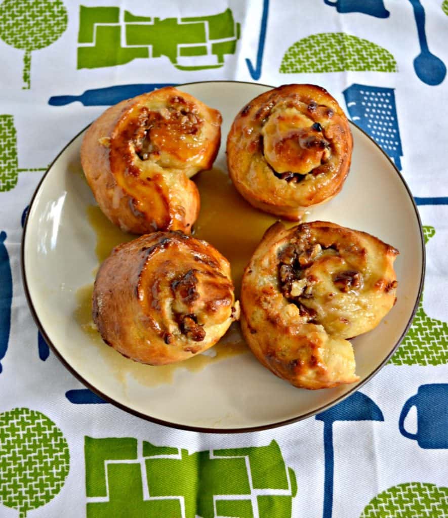 It only takes 10 minutes to make delicious Air Fryer Orange Pecan Sticky Buns!