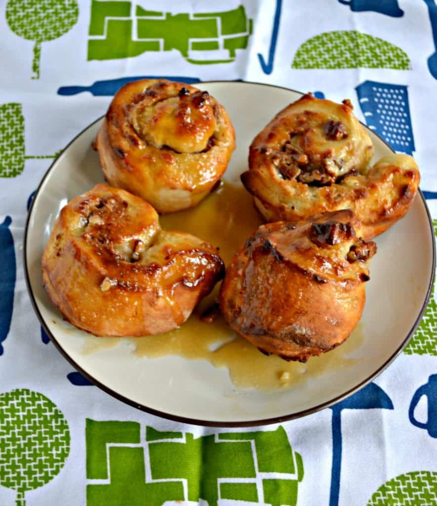 Easy Air Fryer Orange Pecan Sticky Buns are perfect for hectic mornings!