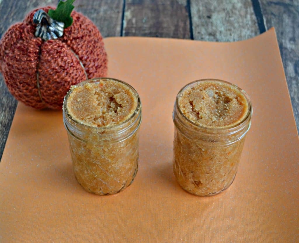 Just 1 tablespoon of this Pumpkin Spice Sugar Scrub will make your skin silky smooth.