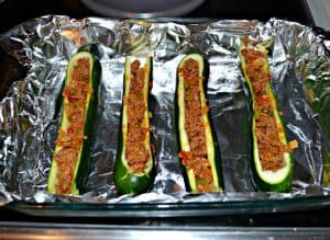 These flavorful Sausage Stuffed Zucchini are the perfect end of summer entree