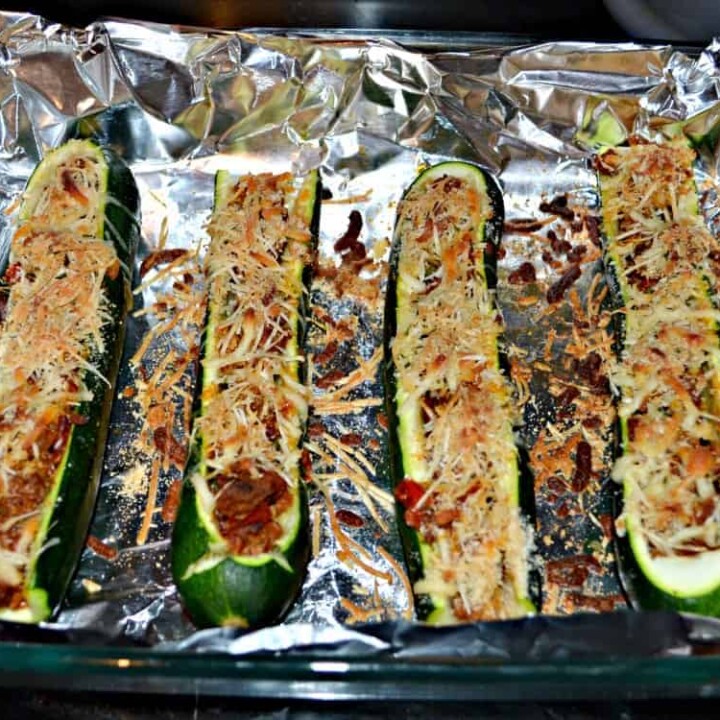 Sausage Stuffed Zucchini Boats are a fun and easy weeknight meal