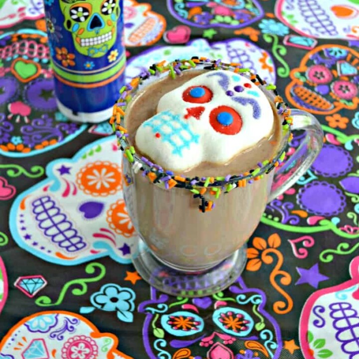 Sip of this fun and spiced Day of the Day Mexican Hot Cocoa