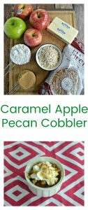 Make this simple yet delicious Caramel Apple Pecan Cobbler with crunchy oat topping