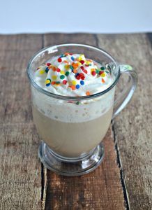 How fun is this Birthday Cake Latte?