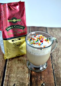 Having a birthday? This Birthday Cake Latte with whipped cream and sprinkles is the perfect way to celebrate!