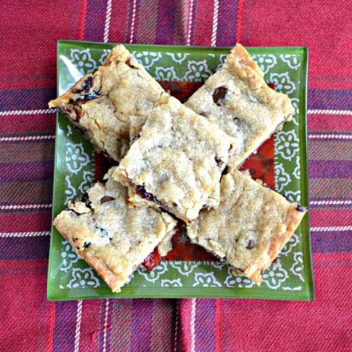 Looking for the perfect sweet and tart cookie for the holidays? Check out these Chocolate Cranberry Blondies!