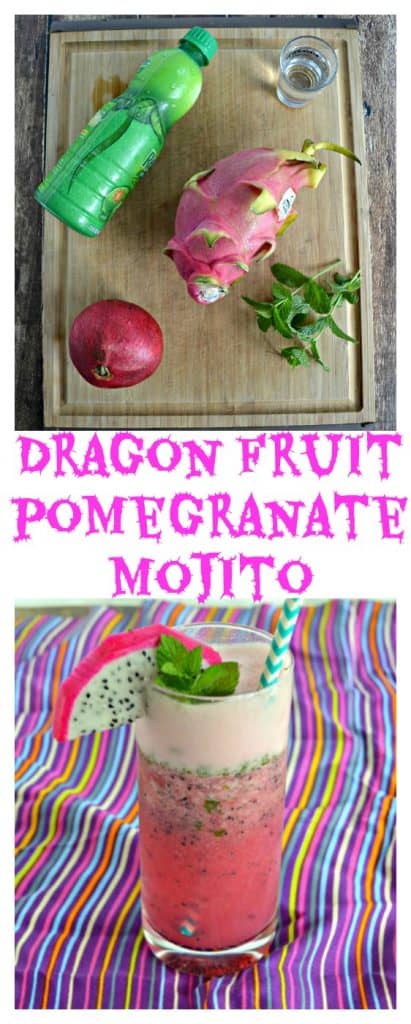 Dragon Fruit Pomegranate Mojito
