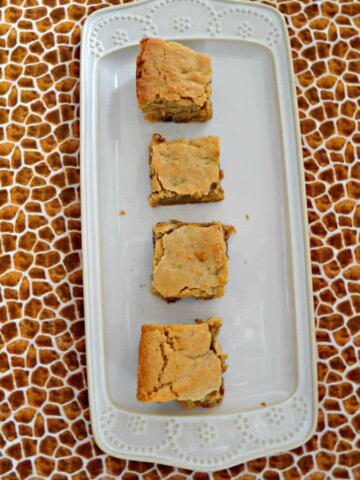 One bite of these Cinnamon Roll Blondies and you'll never want another cookie!