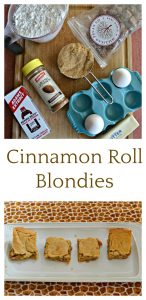 Cinnamon Roll Blondies are so easy to make!