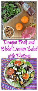 Everythign you need to make this easy and colorful Dragon Fruit with Blood Orange Salad!