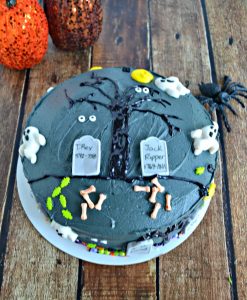 This Halloween make a Spooky Graveyard Layer Cake for dessert!