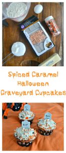 Take a bite of these awesome Spiced Caramel Halloween Graveyard Cupcakes