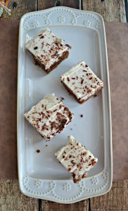 Mocha Brownies with Cafe Latte Frosting is a rich chocolate dessert