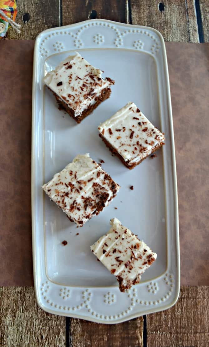 Grab a fork and dig into these Mocha Chocolate Brownies with Cafe Latte Frosting