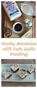 Everything you need to make Mocha Brownies with Cafe Latte Frosting