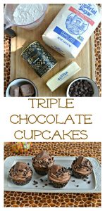 Take a bite out of these rich Triple Chocolate Cupcakes!