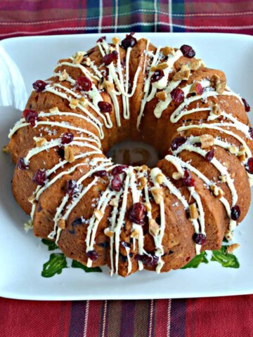 Decorated Cranberry Pecan Bundt Cake