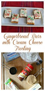 Everything you need to make Gingerbread Bars with Cream Cheese Frosting