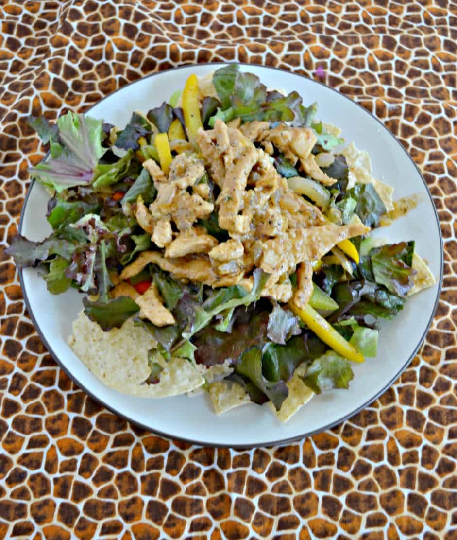 Chicken Fajita Salads with Queso