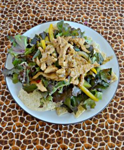 Chicken Fajita Salad with Queso