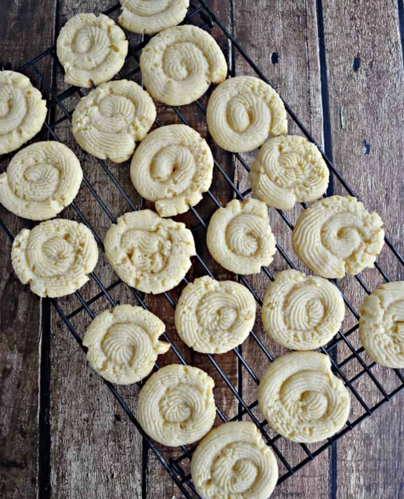 Pipe Butter Cookies before baking