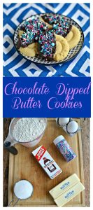 Everything you need to make Chocolate Dipped butter Cookies