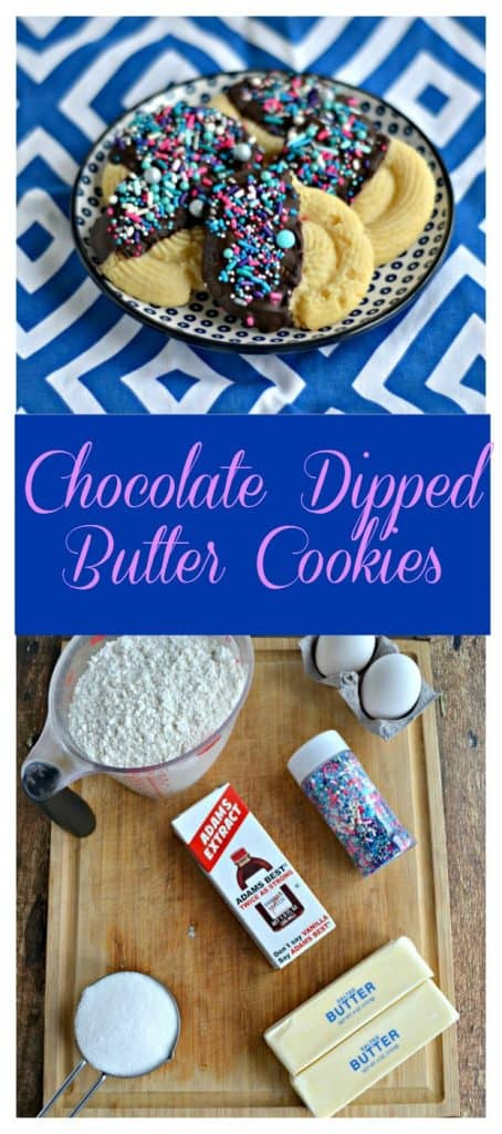 Everything you need to make Chocolate Dipped butter Cookies