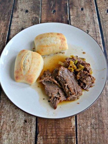 Spicy Instant Pot Mississippi Roast with bread