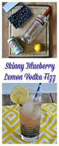Everything you need to make a Skinny Blueberry Lemon Vodka Fizz