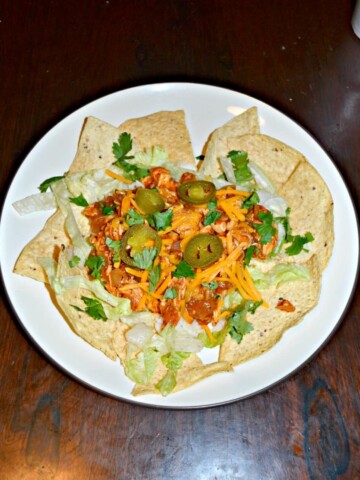 Chicken Enchilada Bowls with tortilla chips