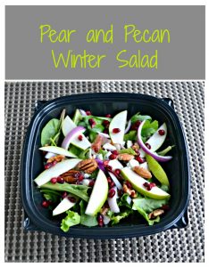 Pear and Pecan on mixed greens