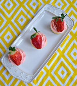 Strawberry Lemon Cupcakes with strawberry frosting