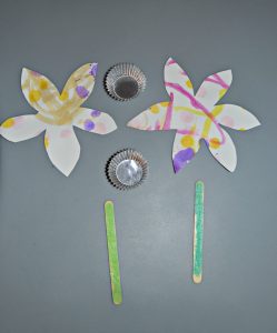Pieces for a flower craft