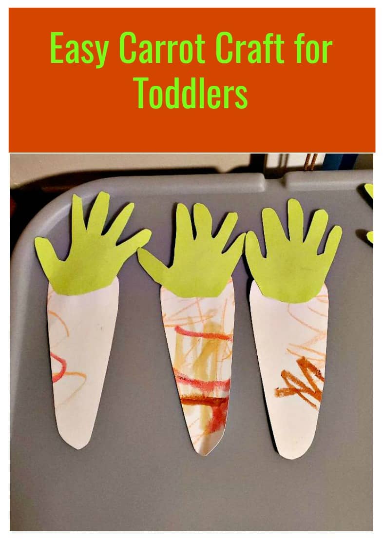 Easy Carrot Craft for Toddlers:  Toddler Tuesdays