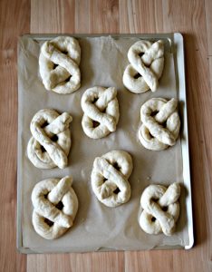 Twisting dough for soft pretzels