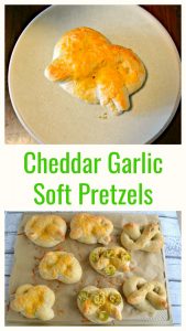 Cheddar Garlic Soft Pretzels