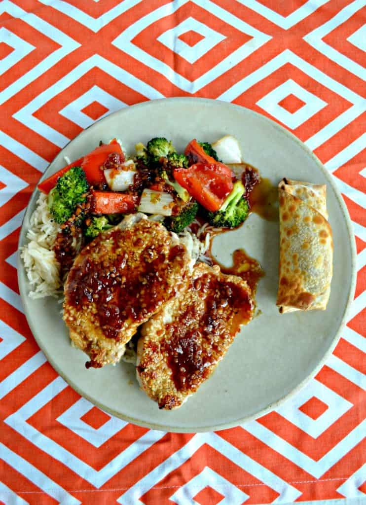 Sesame Pork Chops with Sweet and Sour Sauce