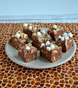 Pieces of Old Fashioned S'mores Fudge