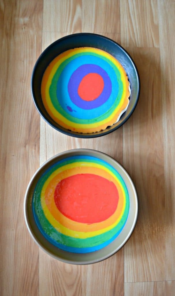 Layers of Rainbow Cake