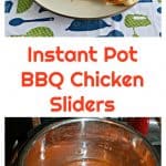 Pinterest Pin: BBQ Chicken Sliders with text overlay