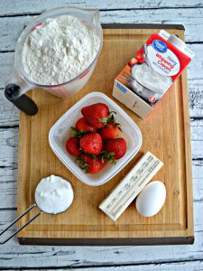 Ingredients to make Strawberry and Cream Scones
