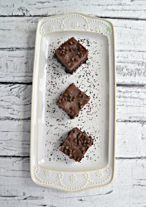 A plate of Frosted mocha Brownies