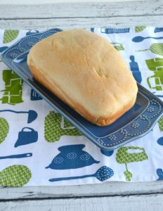Sandwich Bread on a blue platter.