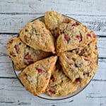 A plate of strawberry scones